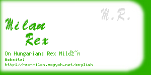 milan rex business card